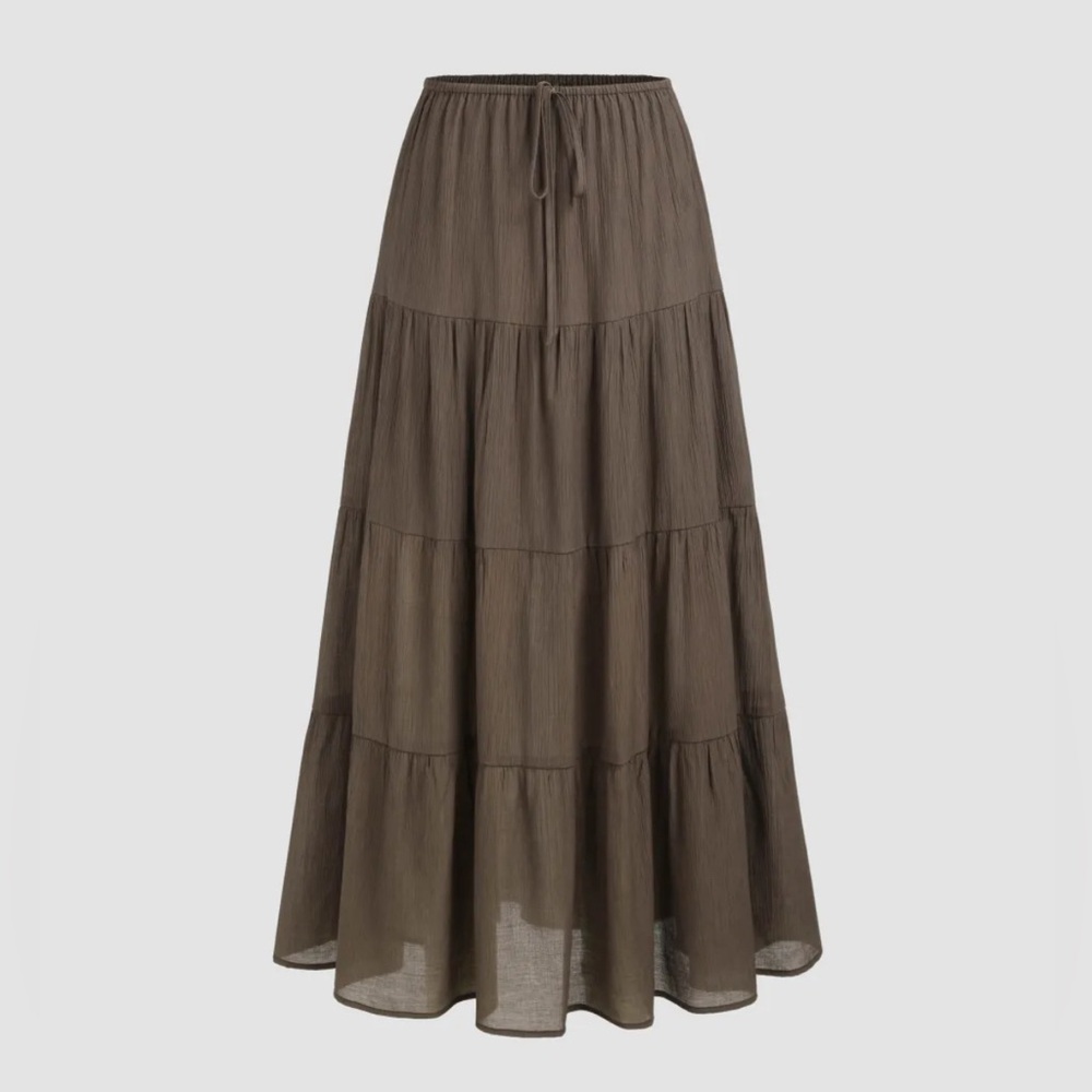 Cider Tiered Maxi Skirt